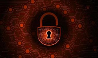 Modern Cybersecurity Technology Background with padlock vector