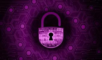 Modern Cybersecurity Technology Background with padlock vector