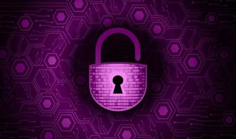 Modern Cybersecurity Technology Background with padlock vector