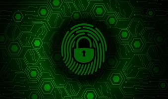 Modern Cybersecurity Technology Background with padlock vector