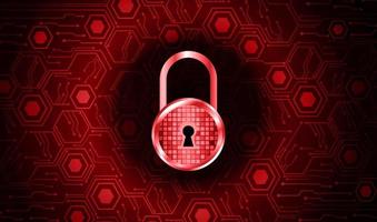 Modern Cybersecurity Technology Background with padlock vector