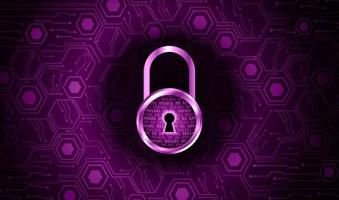 Modern Cybersecurity Technology Background with padlock vector