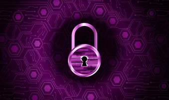 Modern Cybersecurity Technology Background with padlock vector