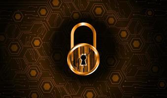 Modern Cybersecurity Technology Background with padlock vector