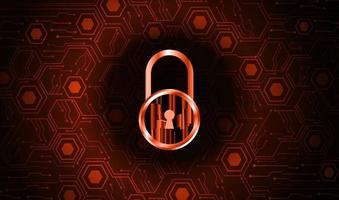 Modern Cybersecurity Technology Background with padlock vector