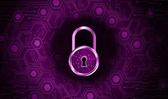 Modern Cybersecurity Technology Background with padlock vector