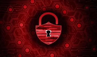 Modern Cybersecurity Technology Background with padlock vector