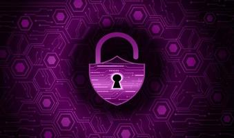 Modern Cybersecurity Technology Background with padlock vector