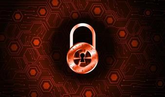 Modern Cybersecurity Technology Background with padlock vector