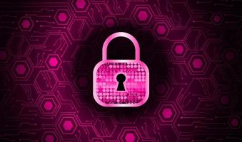 Modern Cybersecurity Technology Background with padlock vector