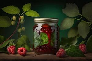 Jam Jar. Natural Background. Illustration photo