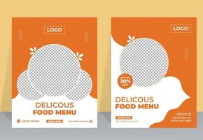 Fast Food Flyer Design Template cooking, cafe and restaurant menu, food ordering, junk food. Vector illustration for banner, poster, flyer, cover, menu, brochure