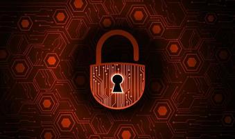 Modern Cybersecurity Technology Background with padlock vector