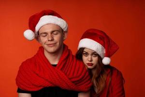 young couple together holiday romance New year fun studio Lifestyle photo