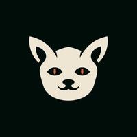 Animal cat face scary creative logo vector