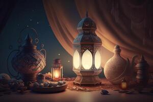 Festive photo ramadan kareem background. Illustration