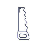 Saw simple linear icon. Tool for construction, repair. Equipment for engineers, mechanics. Outline. Logo, symbol, sign for mobile concept and web design. Vector illustration, white background