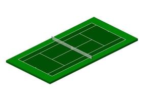 Isometric view of the tennis court. Easy to use vector. vector