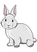 Cartoon bunny. Easy to use vector without gradients or other effects.