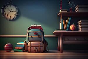 back to school background. Illustration photo