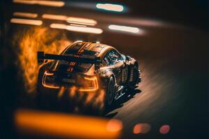 racing car in motion. drift. Illustration photo