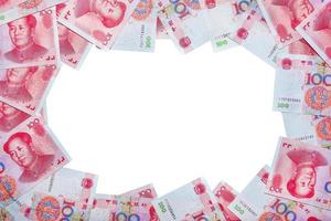 yuan o Rmb, chino moneda - medio espacio foto