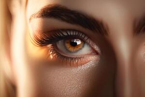 beautiful woman's eyes and lashes. Illustration photo