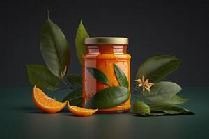 Jam Jar. Natural Background. Illustration photo