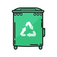 Icon. Trash can.Linear style. Modern flat. Ecology. Clean planet. vector