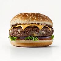 Burger isolated on white background. Illustration photo