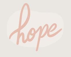 Faith Hope Love Brush Lettering Script Hand Drawn Inspirational Text vector