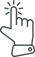 mano cursor icono acortar Arte png