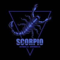 Scorpio zodiac vector illustration