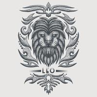 León zodíaco vector ilustración