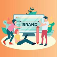 creating Brand online vector