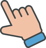 mano cursor icono acortar Arte png