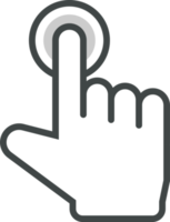 mano cursor icono acortar Arte png