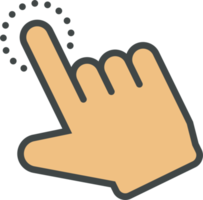 hand- cursor icoon klem kunst png