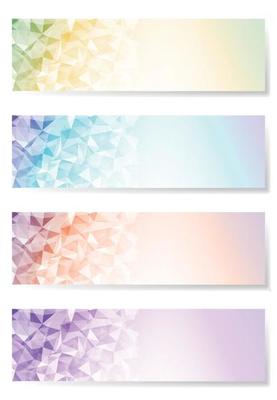 A set of abstract gradient banners