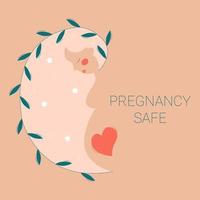 Pregnancy Safe Pregnant Woman Natural Childbirth vector