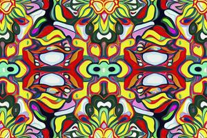 A modern psychedelic fashion seamless pattern is a design concept photo