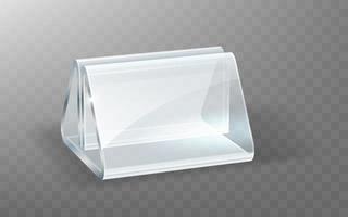 Acrylic holder, glass or plastic display stand vector