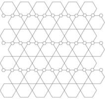 Hexagonal seamless pattern design. vector