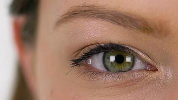 Macro Close-up eye blinking video
