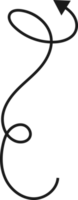 Hand drawn curved arrow shape. Arrow line png