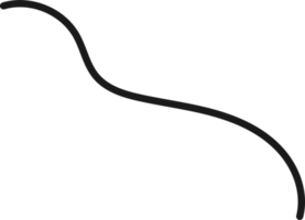 Hand drawn curved line shape. Curved line icon png