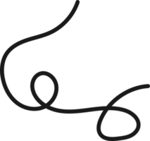 Hand drawn curved line shape. Curved line icon png