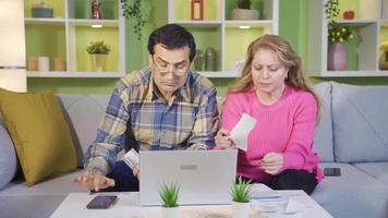 Husband and wife plan the budget. Organizing the household budget. video