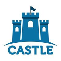 moderno vector plano diseño sencillo minimalista logo modelo de castillo Reino vector para marca, emblema, etiqueta, insignia. aislado en blanco antecedentes.