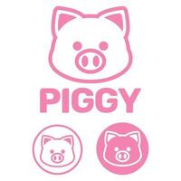 linda kawaii cabeza cerdo mascota dibujos animados logo diseño icono ilustración personaje vector Arte. para cada categoría de negocio, compañía, marca me gusta mascota comercio, producto, etiqueta, equipo, insignia, etiqueta